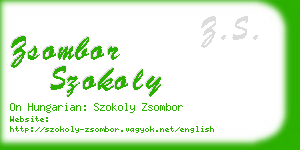 zsombor szokoly business card